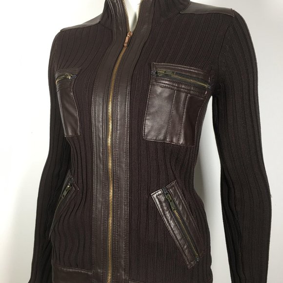 $250 New Michael Simon Brown Jacket Women Small - Picture 3 of 6